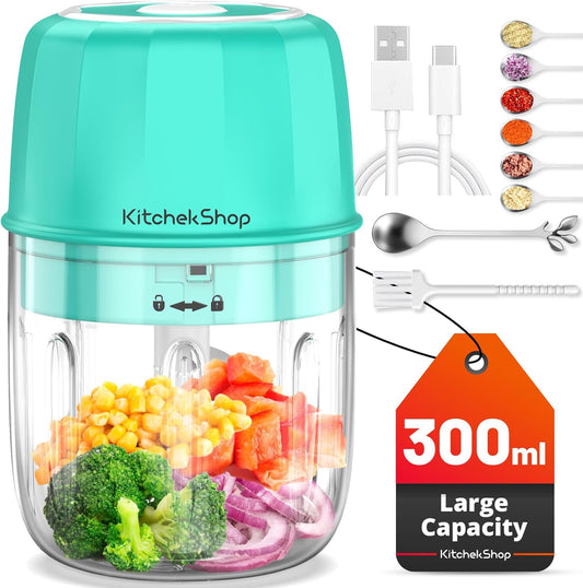 Portable Rechargeable Electric Food Processor - Cut & Blend On-The-Go!