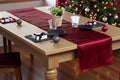MDS Christmas Satin Table Runners 30 Pack - Maroon Elegance