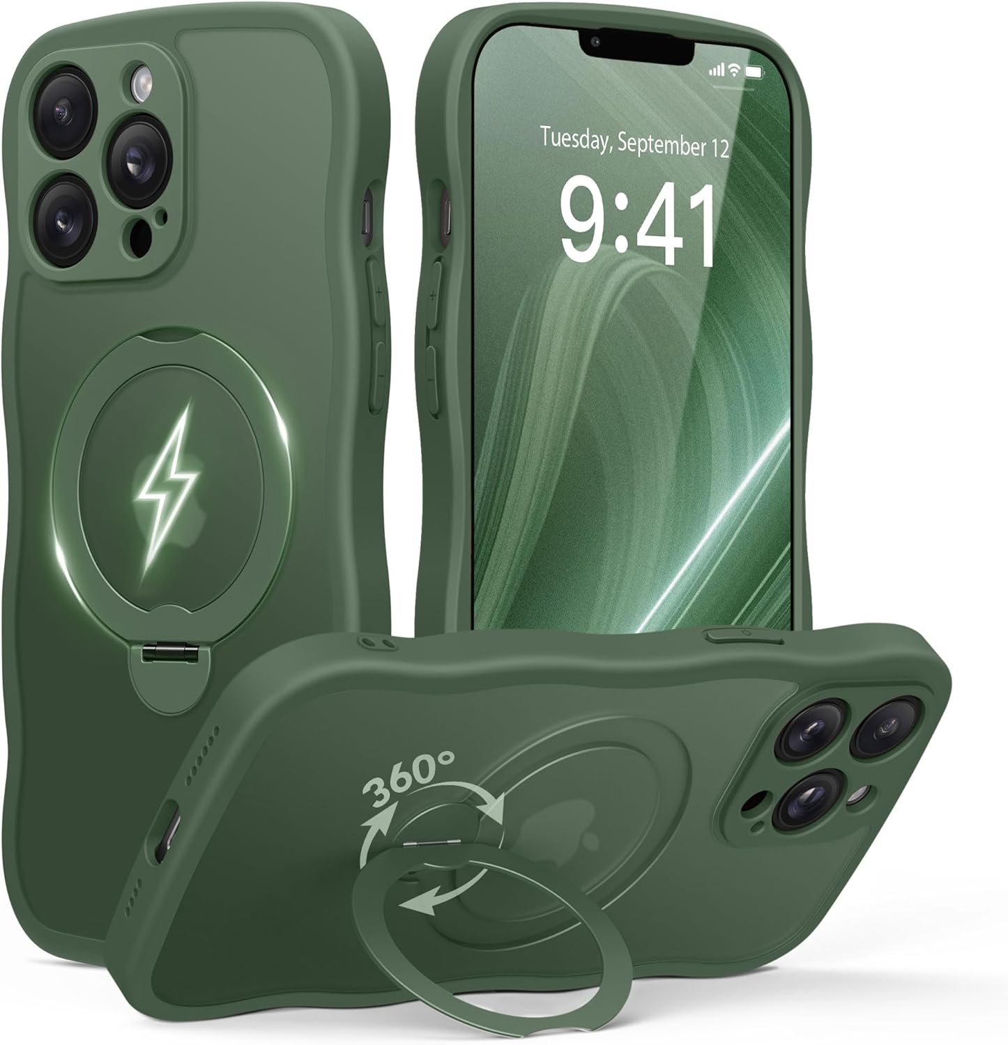 GolbinBox iPhone 13 Pro Max Case with 360 Spin Magnetic Stand