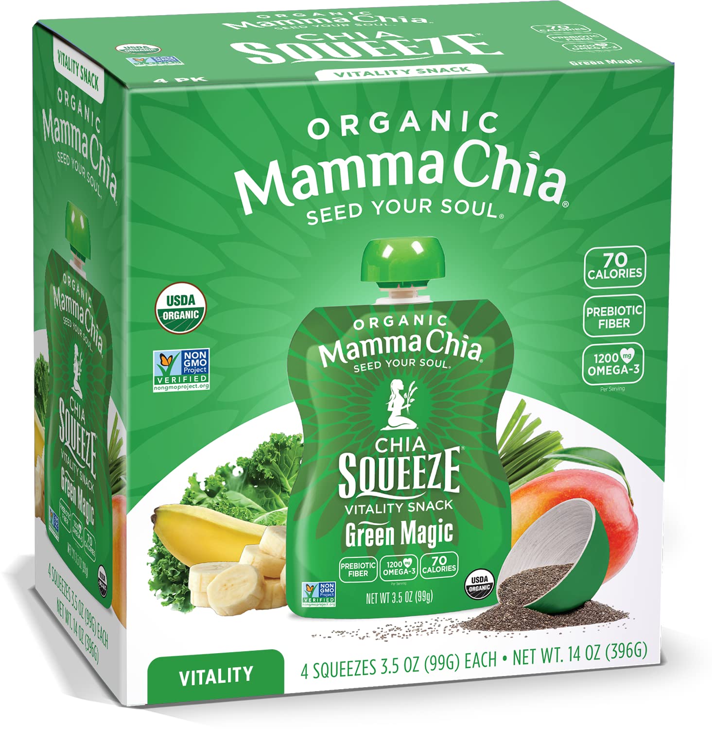 Mamma Chia Organic Vitality Squeeze Snack for Healthy Living