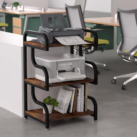 3-Tier Printer Stand w/ Ample Storage - Home Office Organization!