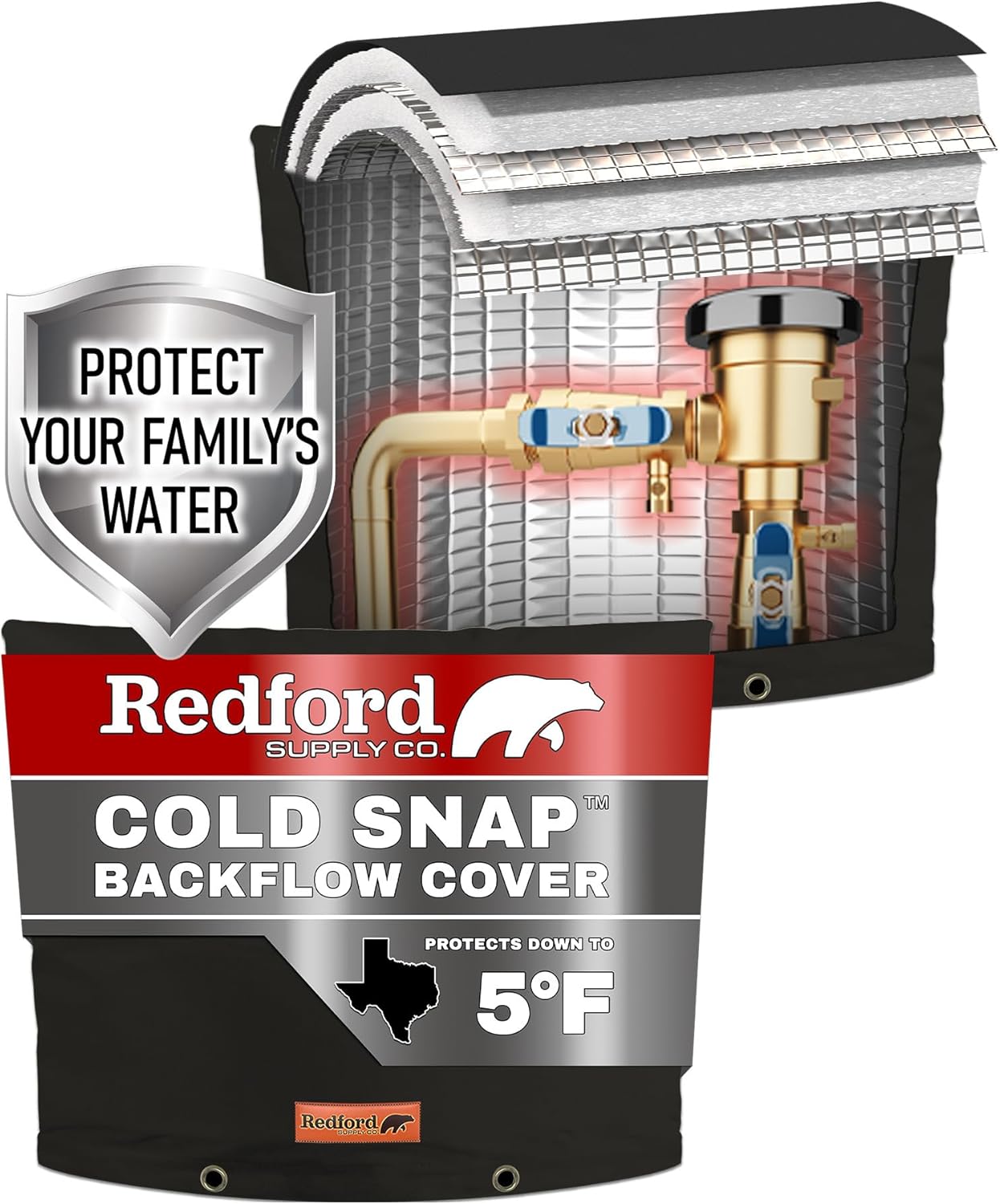Cold Snap Backflow Preventer Insulation Cover for Winter Use