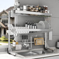 Over The Sink Dish Drainer Drying Rack 3 Tier - Space-Saving Stainless