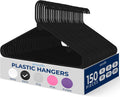 SereneLife 150 Pack Plastic Hangers - Space Saving Closet Organizers