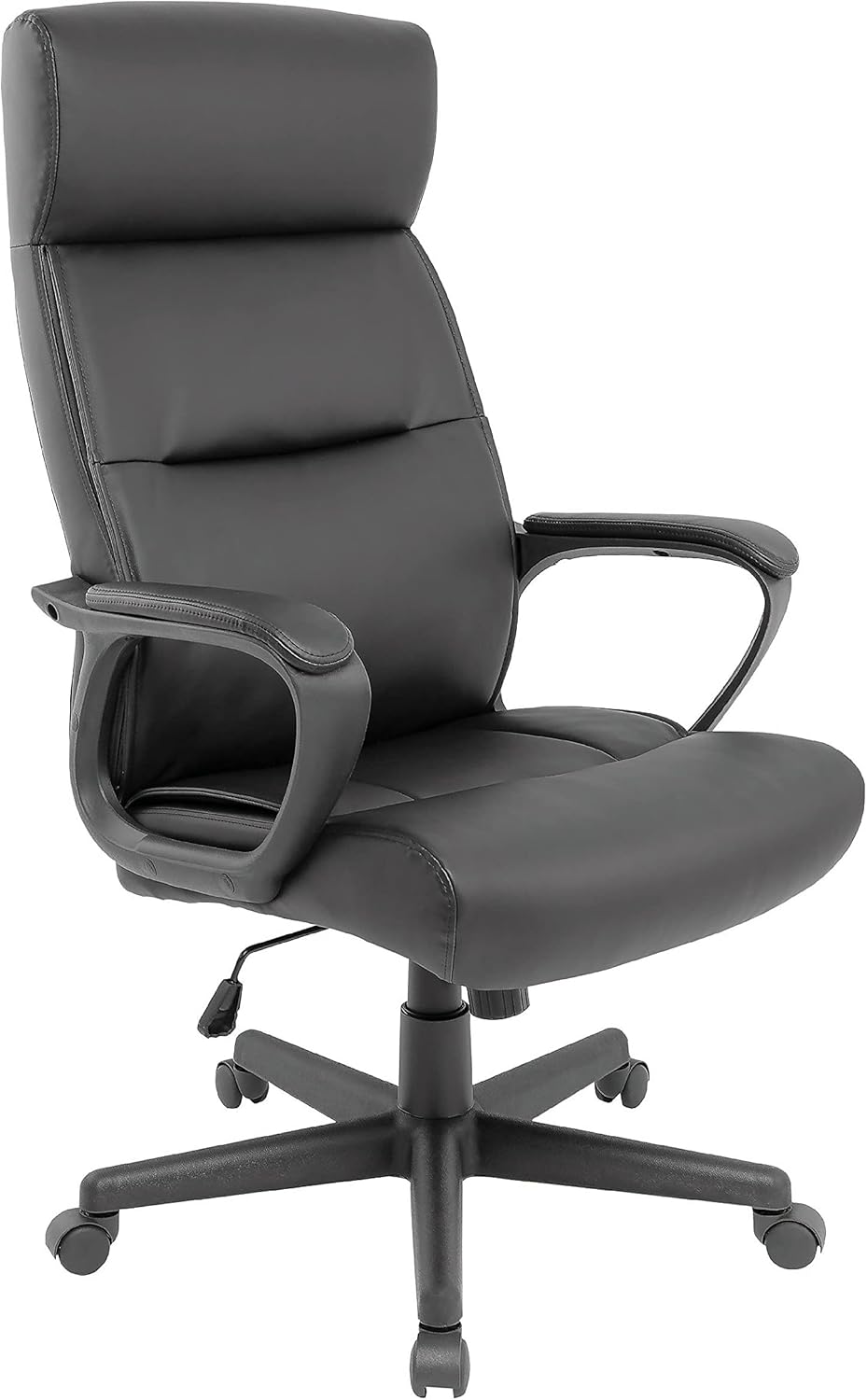 Staples Rutherford Ergonomic Office Chair - High Back, Adjustable Height, Luxura Faux Leather - Black