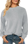Cotton Crew Neck Sweatshirt for Women | Elesomo