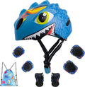 Toddler Helmet Kids Bike Helmet with 3D Dinosaur Design - Safety Set