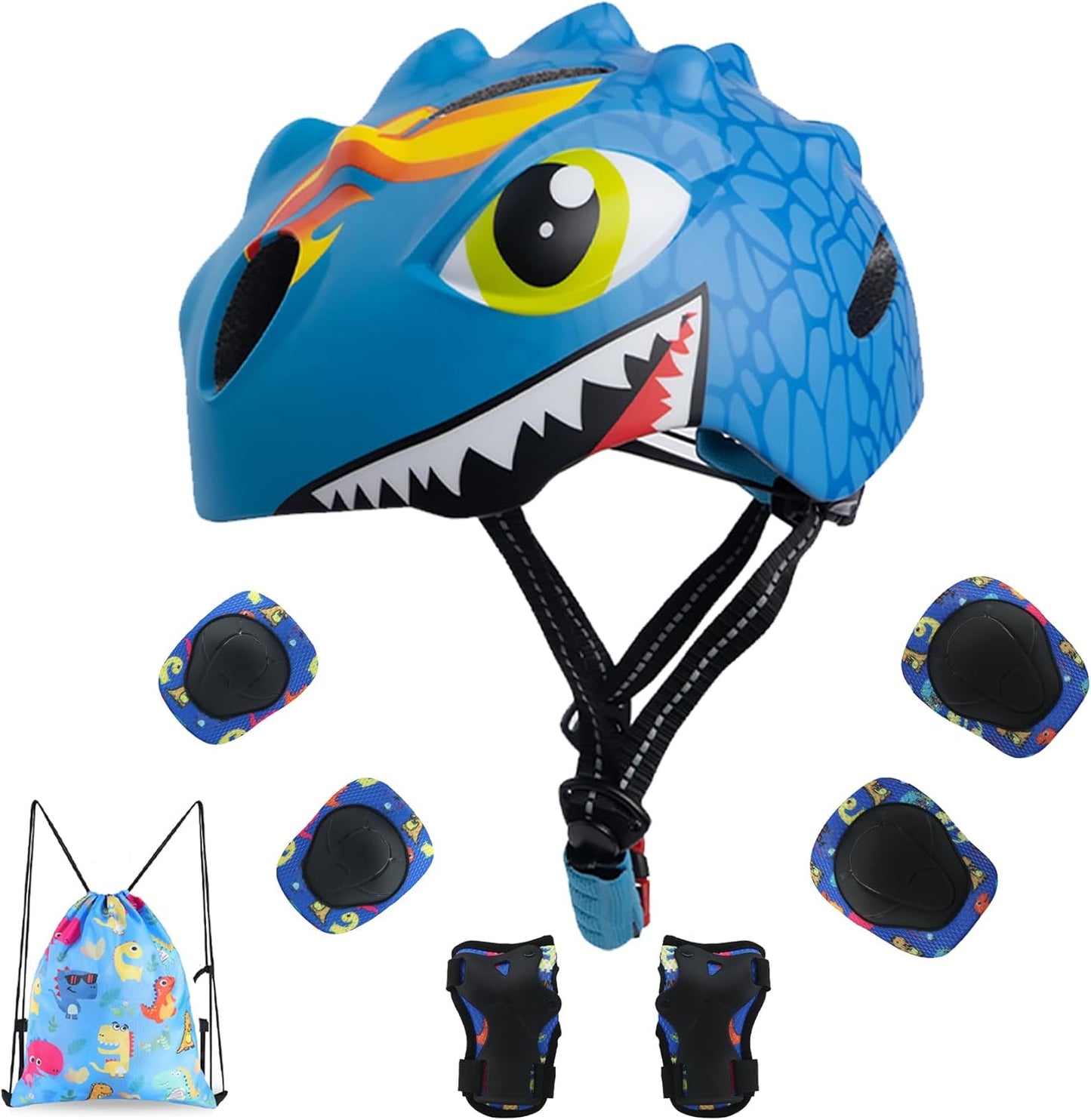 3D Dinosaur Toddler Bike Helmet - Safety Certified