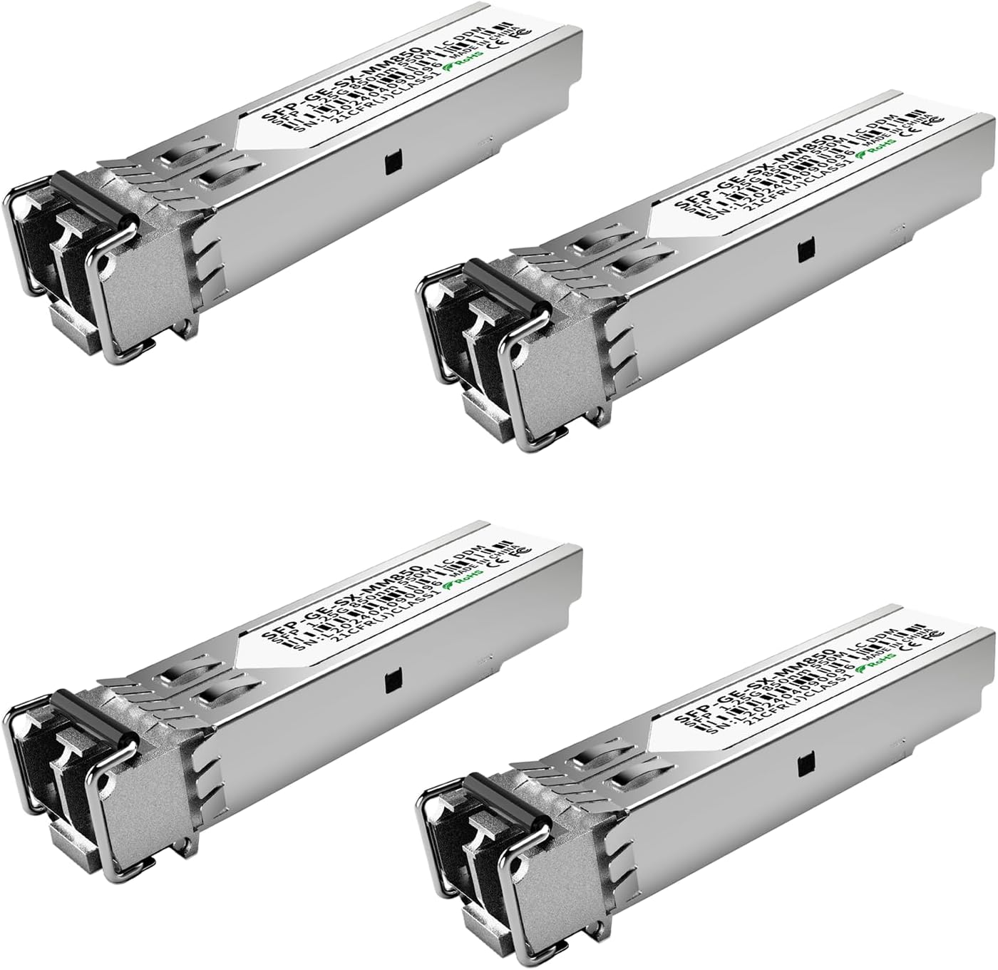4Pack 1.25G SFP Module for 1000Base-SX Multimode Fiber