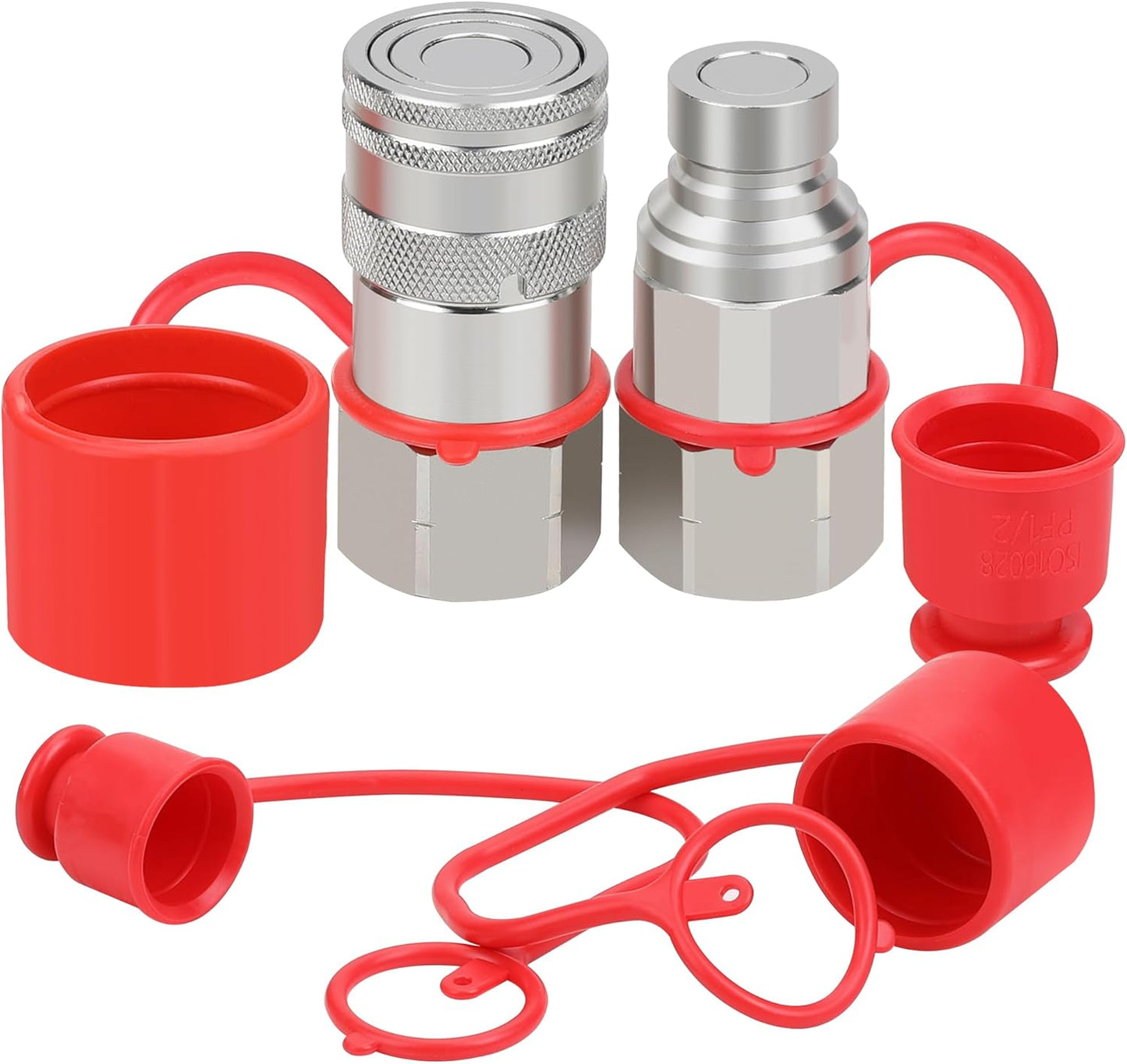 3/4 NPT Skid Steer Hydraulic Couplers for Heavy-Duty Use