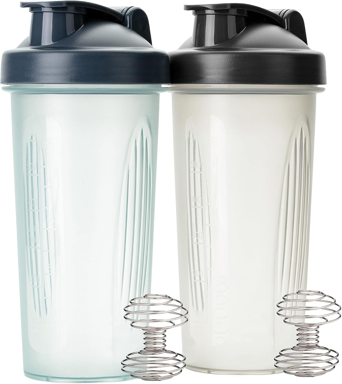 Protein Shaker Bottles 2 Pack - Mix with Ease!