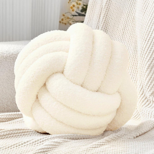 Petrella Knot Pillow Ball Round Throw Pillows for Home Decor