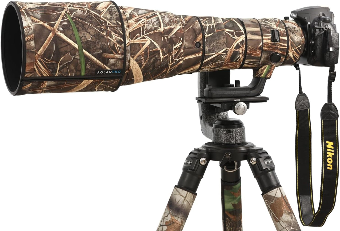 Rolanpro Camouflage Lens Cover for Nikon AF-S 600mm f4G