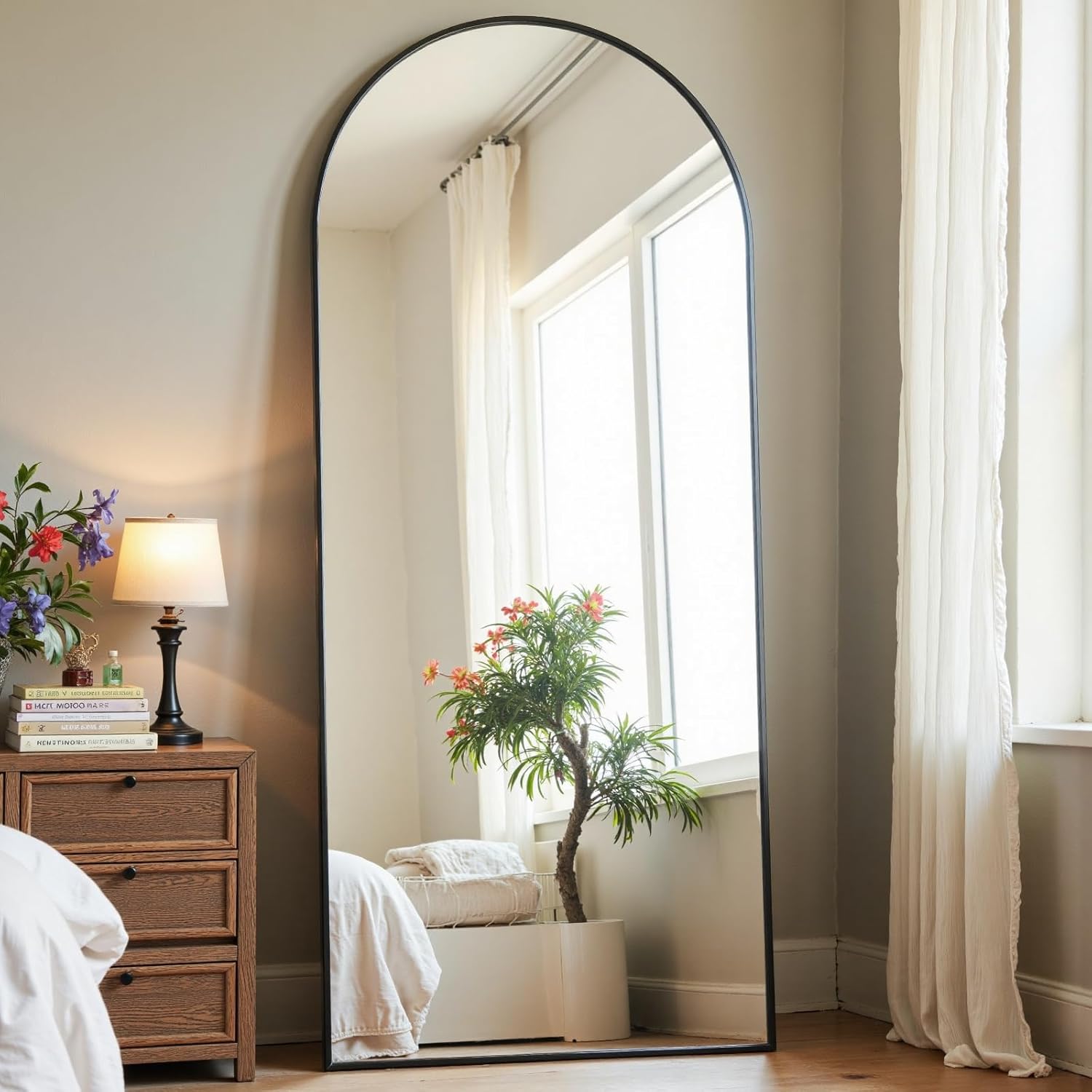 Arched Full Length Mirror for Bedroom and Living Room Decor