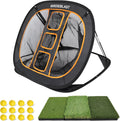 Golf Chipping Net & Mat Set - Improve Accuracy!