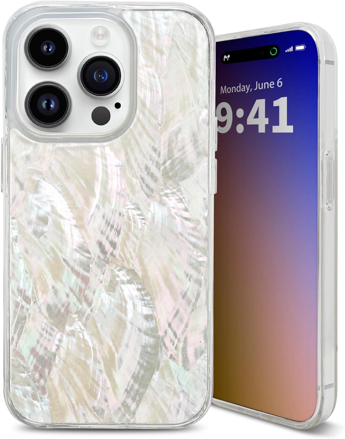 Unique Genuine Seashell iPhone 14 Pro Case for Luxury Aesthetic
