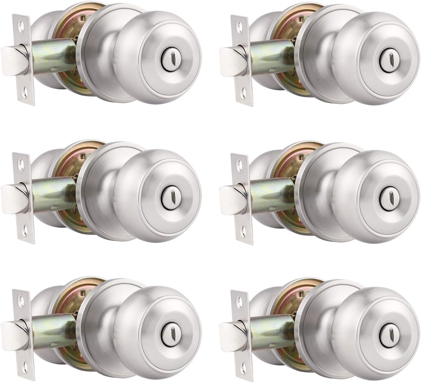 Probrico Privacy Door Knobs with Lock for Bath and Bedroom