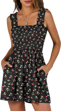 Caracilia Women's Summer Smocked Romper - Flattering Beach Jumpsuit