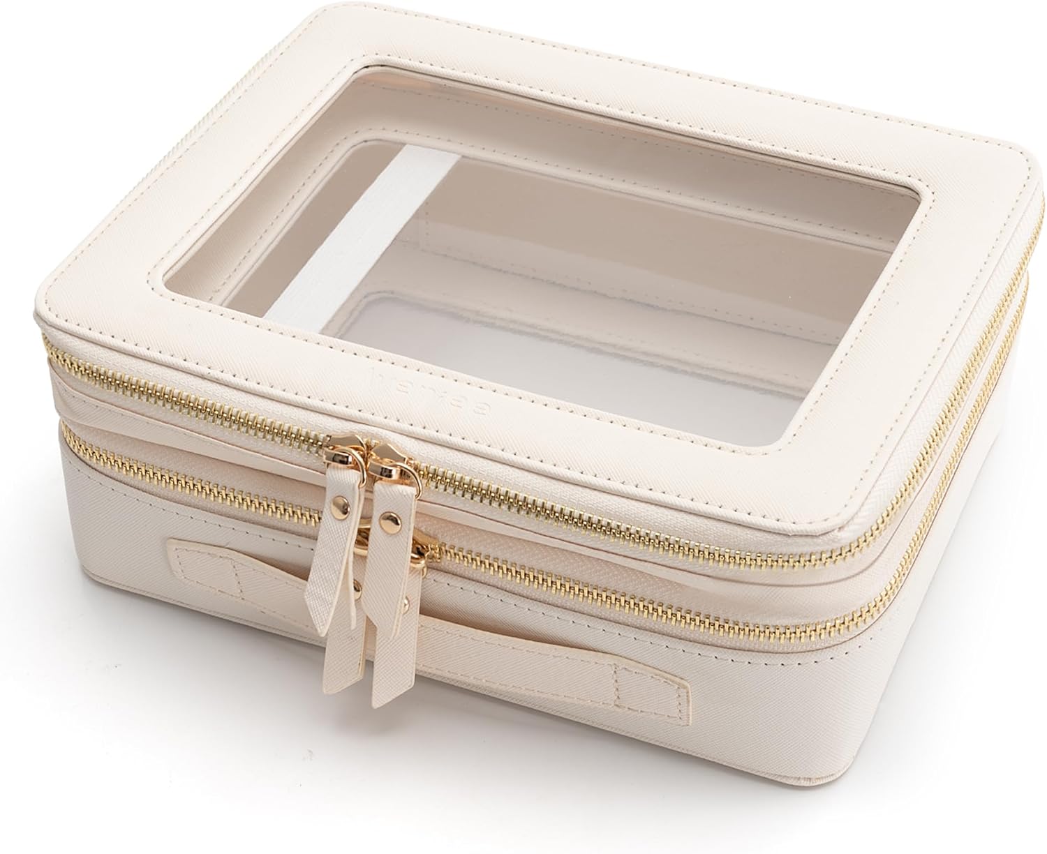 Aveniee Clear Makeup Bags - Double Layer Cosmetic Case for Travel