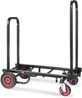 Pyle Compact Folding Adjustable Equipment Cart - 8-in-1 Heavy Duty