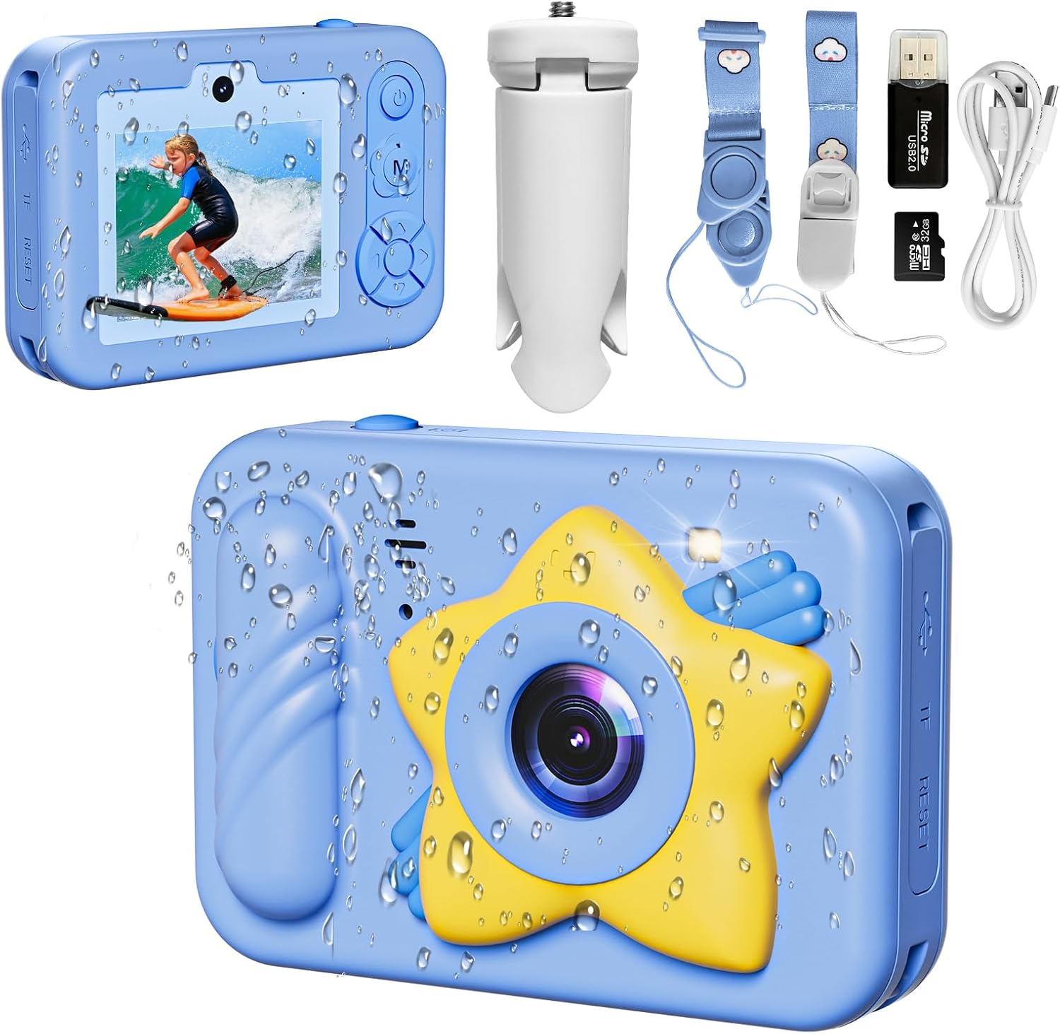 Underwater Camera 48MP Waterproof Digital Camera for Kids
