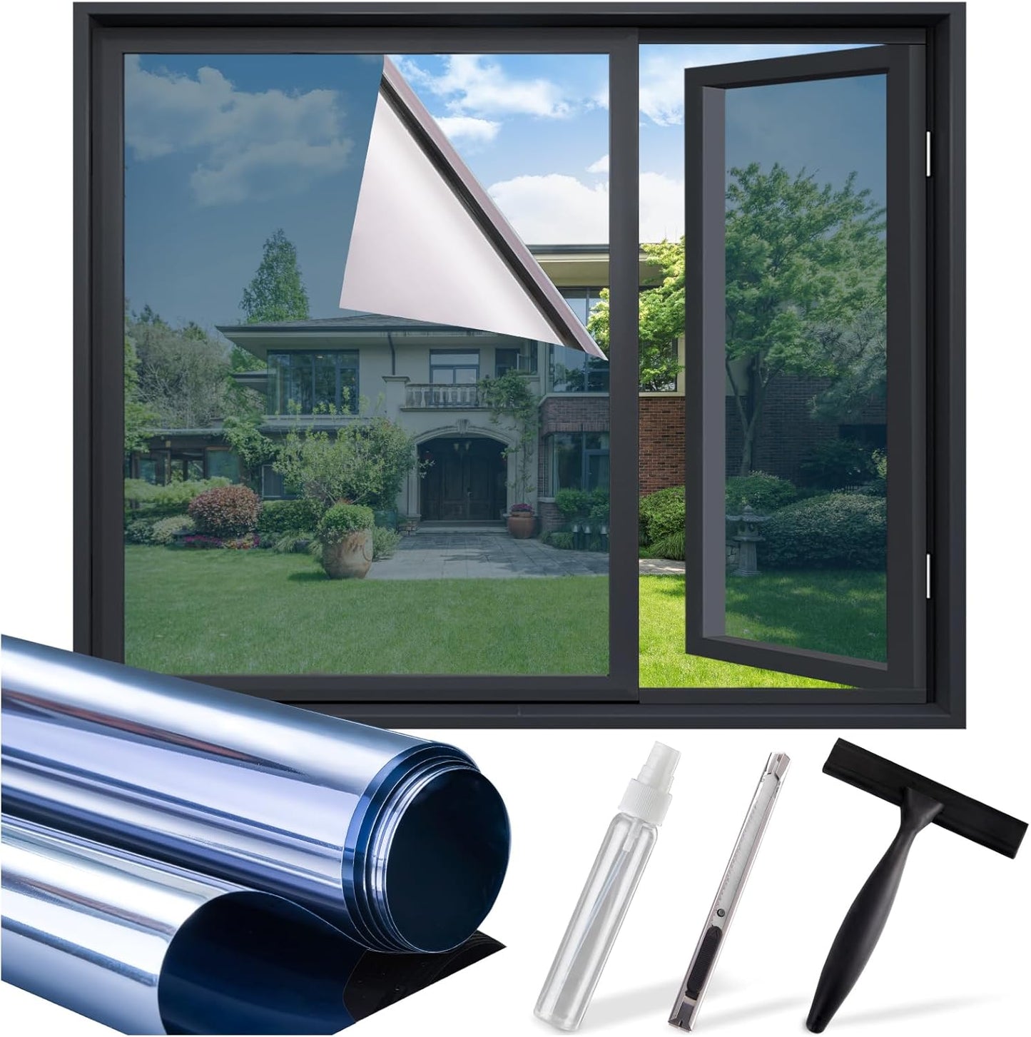 One Way Privacy Window Film - Reflective Sun Blocking Tint