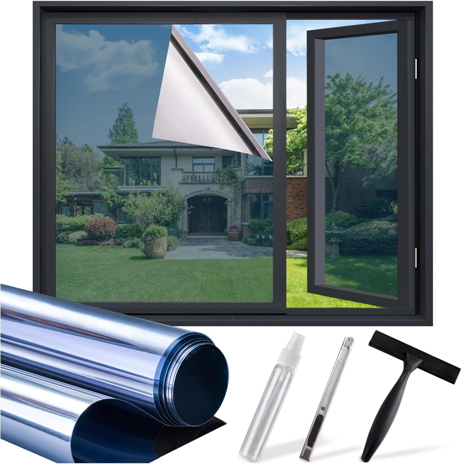 One Way Privacy Window Film - Reflective Sun Blocking Tint