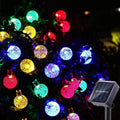 Solar String Lights Outdoor 2 Pack 200 LED 80FT Multi-Color Crystal