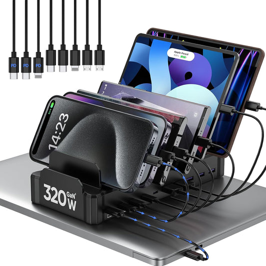 Zobirez 10-Port Fast Charger Station - Charge Multiple Devices Quickly!