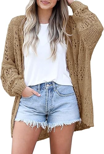 Mafulus Women's Crochet Cardigan Kimono for Boho Style Lovers