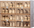 Portable Shoe Rack Organizer for Closet Entryway - Stackable 4 Tier