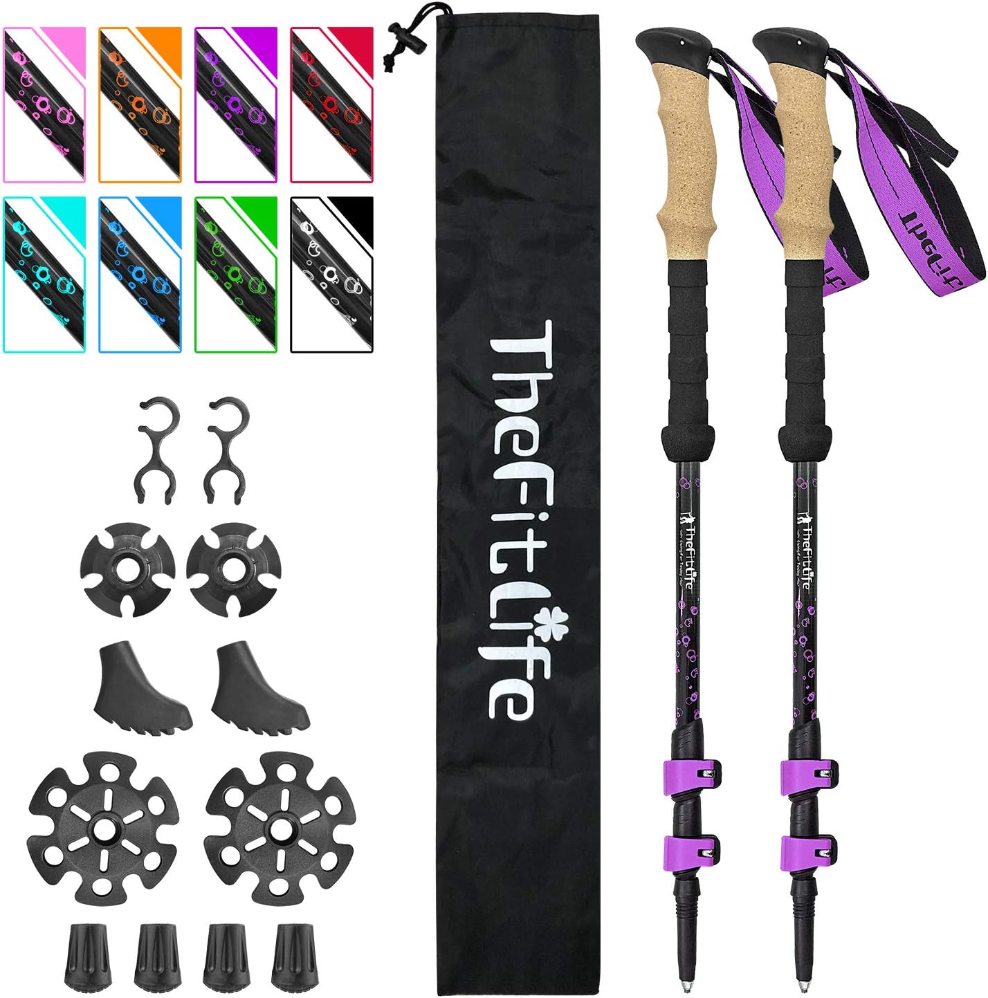 TheFitLife Carbon Fiber Trekking Poles: Ultra Lightweight