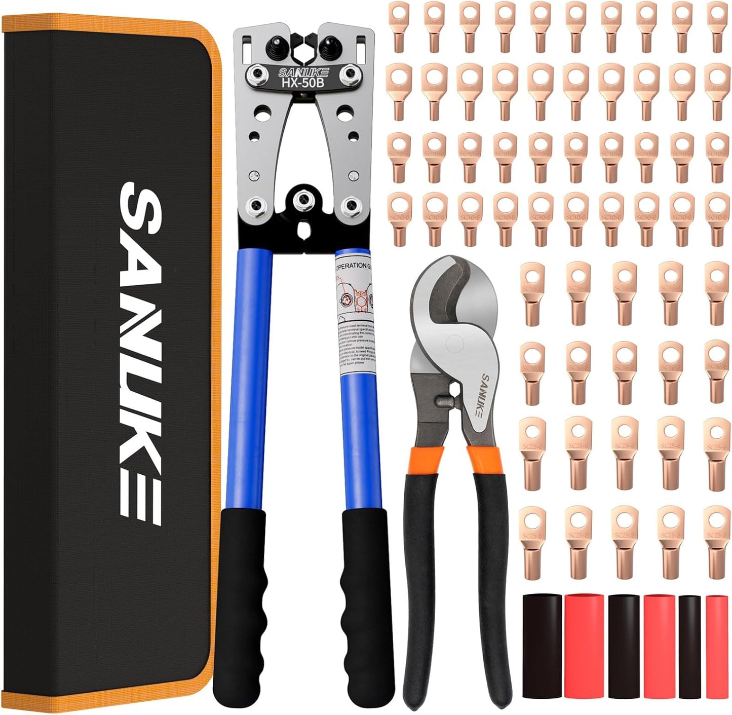 Sanuke Battery Cable Lug Crimping Tool Kit for Easy Crimping
