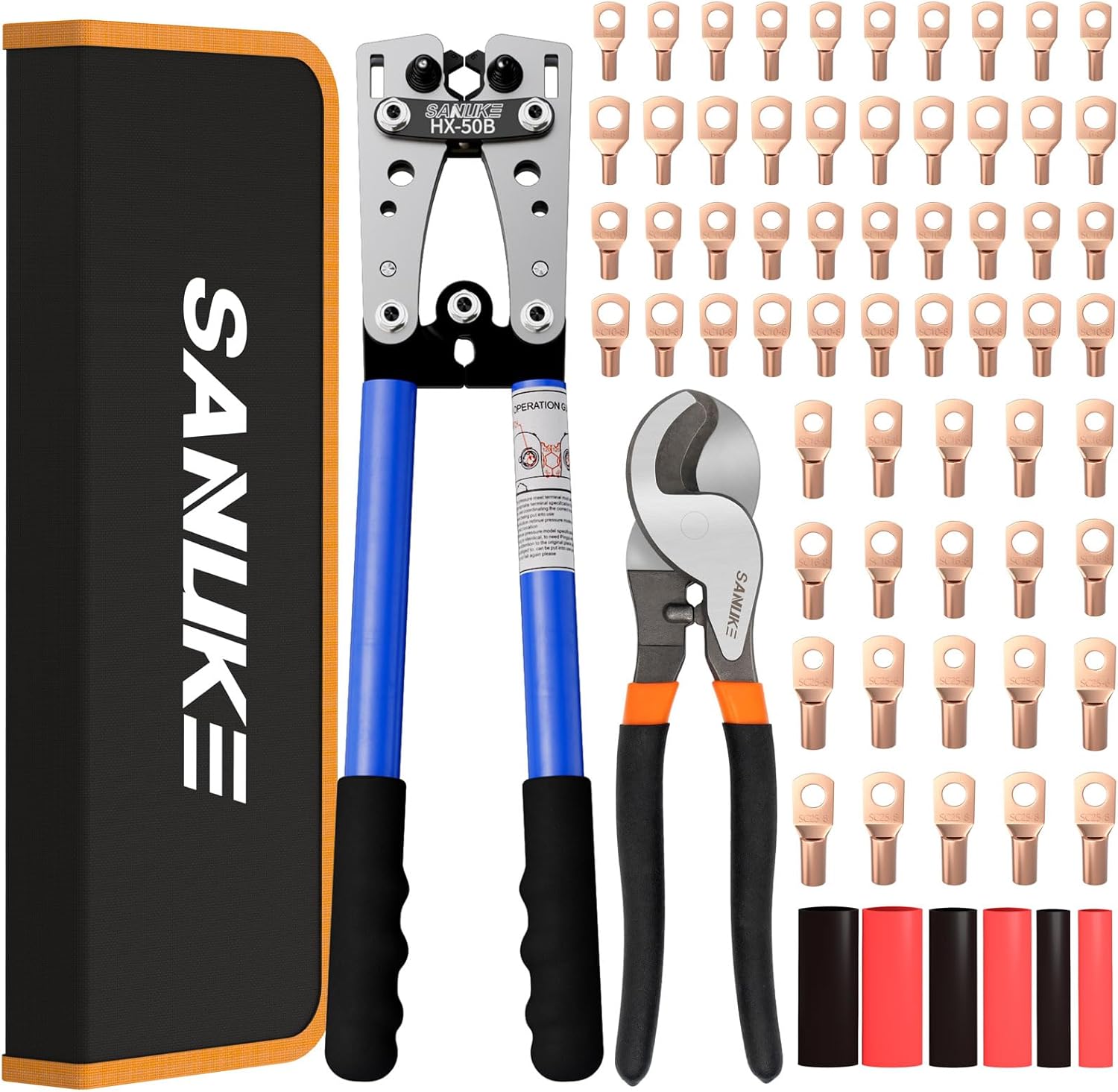 Sanuke Battery Cable Lug Crimping Tool Kit for Easy Crimping