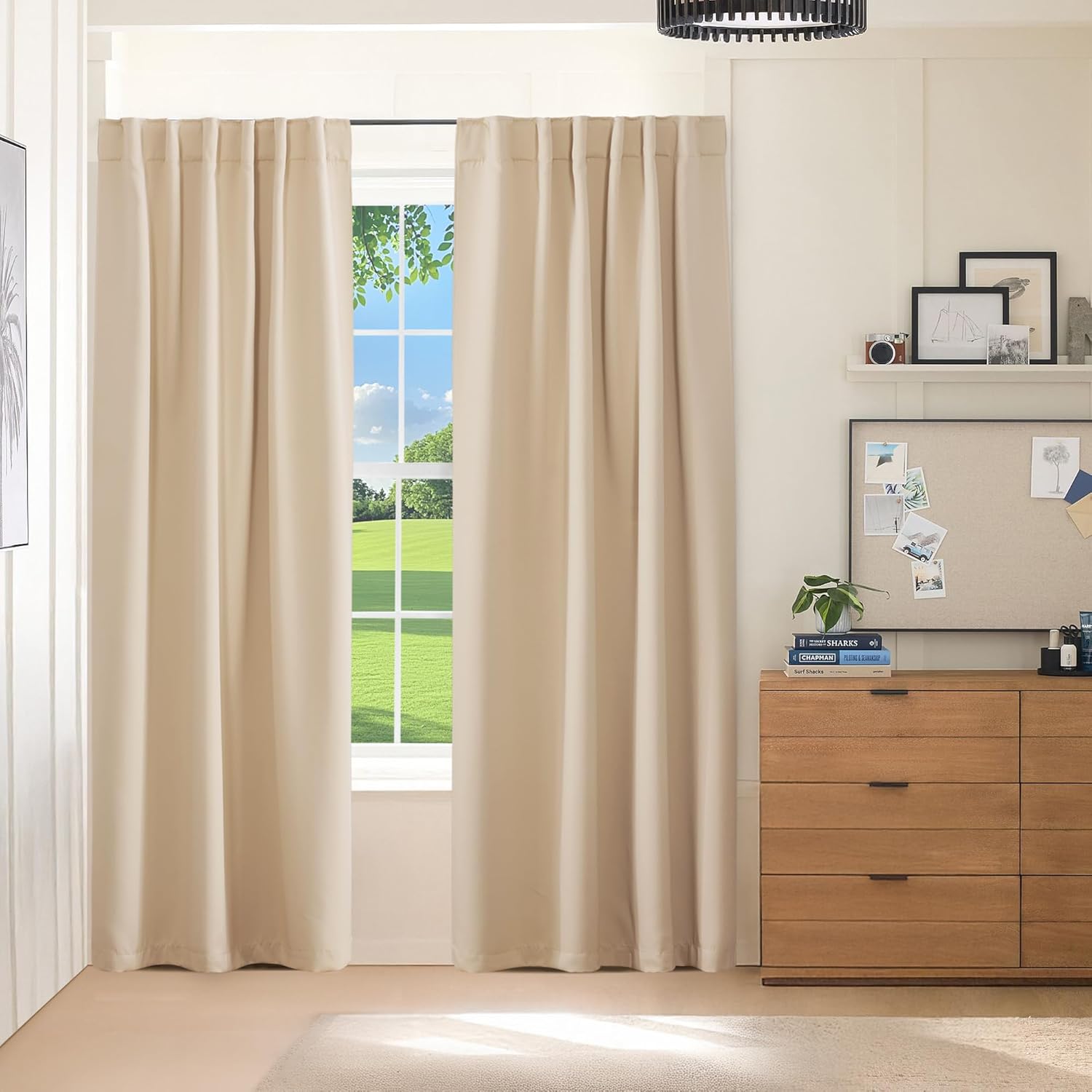 PONY DANCE Blackout Curtains for Bedroom - Thermal Insulated Drapes