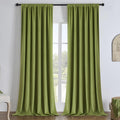 Moss Green 100% Blackout Velvet Curtains 84 in - Thermal & Soundproof