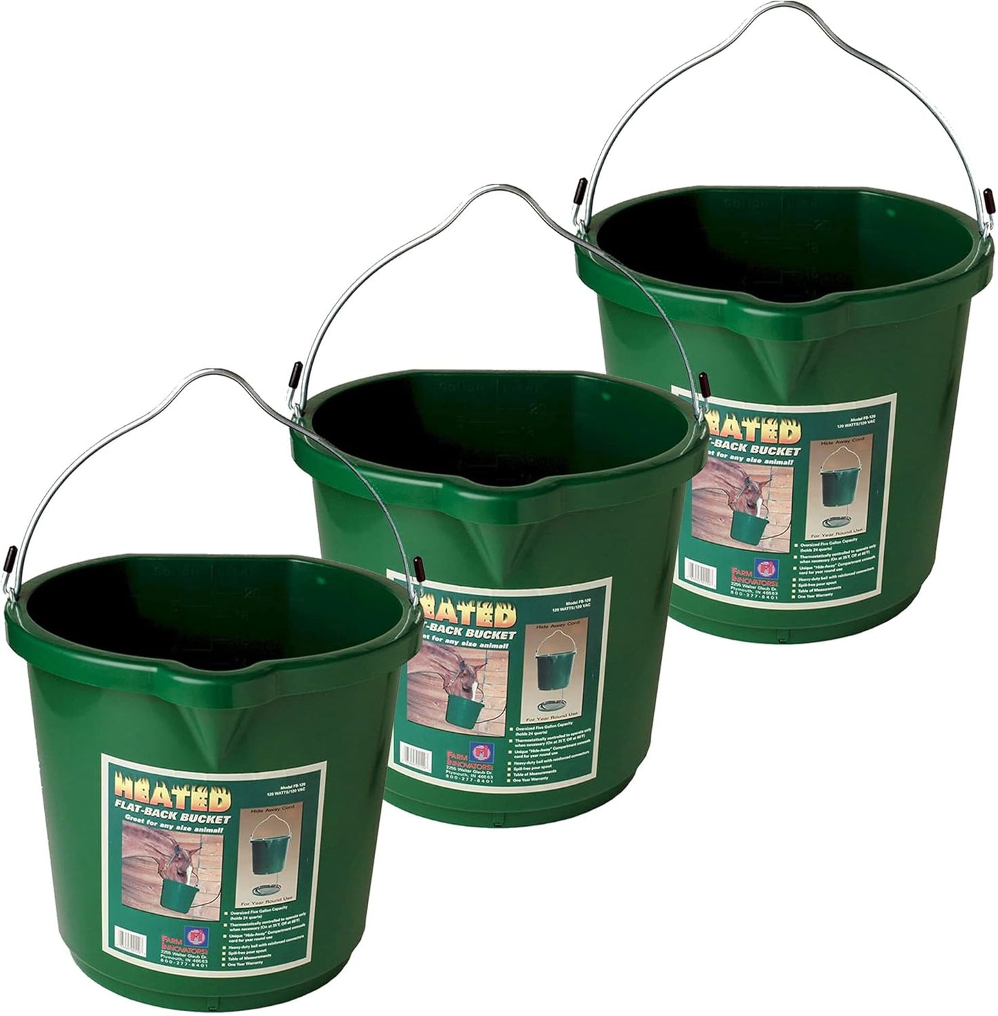 Farm Innovators Heated Water Bucket for Livestock - 5 Gallon