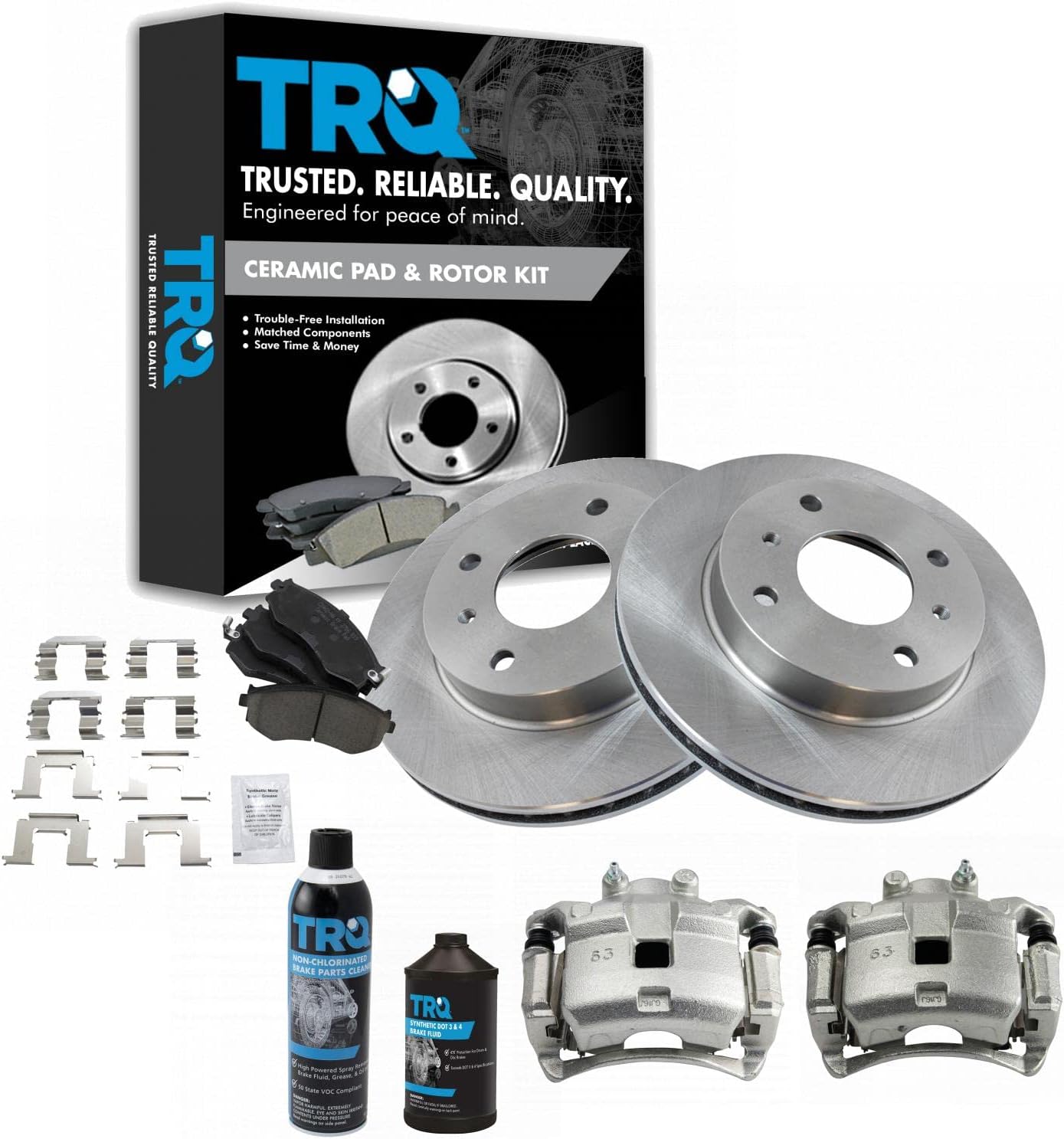 TRQ Front Brake Pad & Rotor Kit for 2000-2006 Nissan Sentra