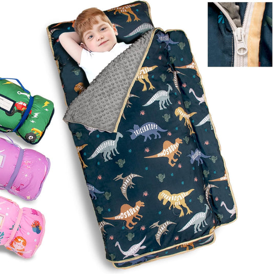 Primlect Extra Large Toddler Nap Mat with Detachable Blanket