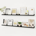 Picture Ledge Shelf 48 in Set of 2 - Solid Pine Floating Ledges