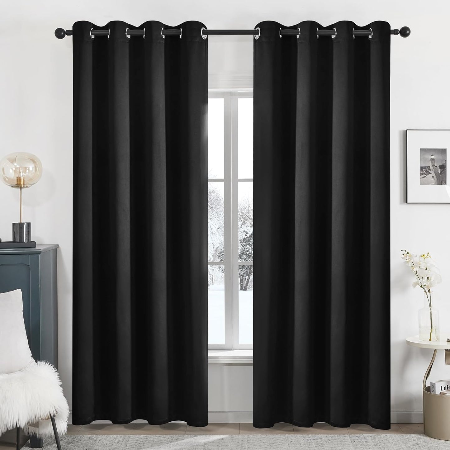 Deconovo Blackout Curtains for Total Darkness & Noise Reduction