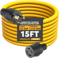 Kanayu 15ft Generator Transfer Switch Adapter Cord - Reliable 30A