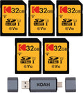 KODAK 32GB Class 10 UHS-I U1 SDHC Memory Card (5-Pack) with OTG Reader