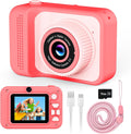 1080P Kids Camera Bundle - Best Birthday Gift! AUUGUU Pink