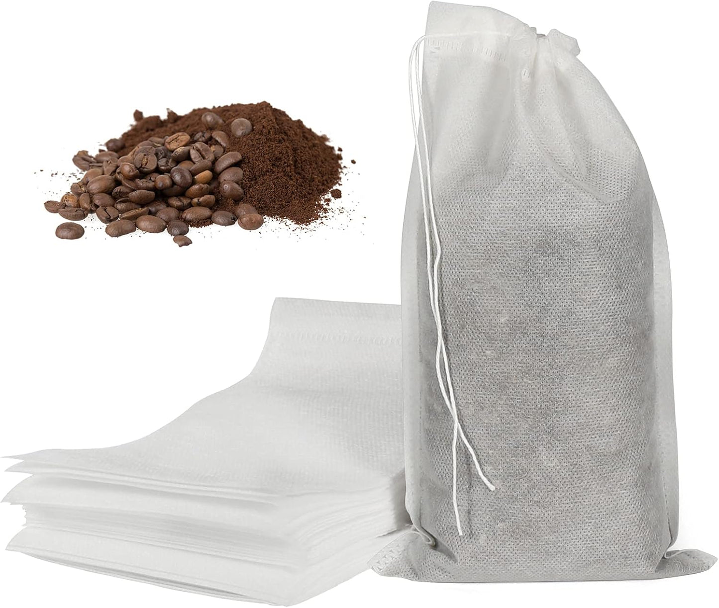 50 Disposable Cold Brew Bags, Fine Mesh Filter Pouches, HRX Package