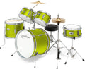 Complete Junior Drum Set with Genuine Brass Cymbals for Kids