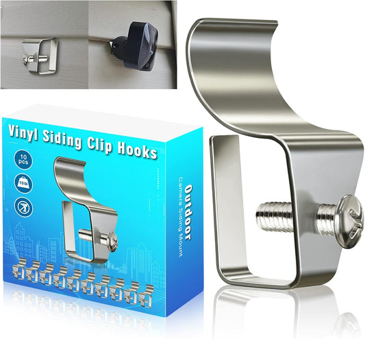 10 Pack Stainless Steel Outdoor Camera Mount Clips