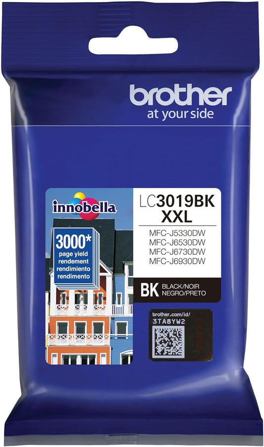 Brother LC3019BK Super High Yield Black Ink - Print More!
