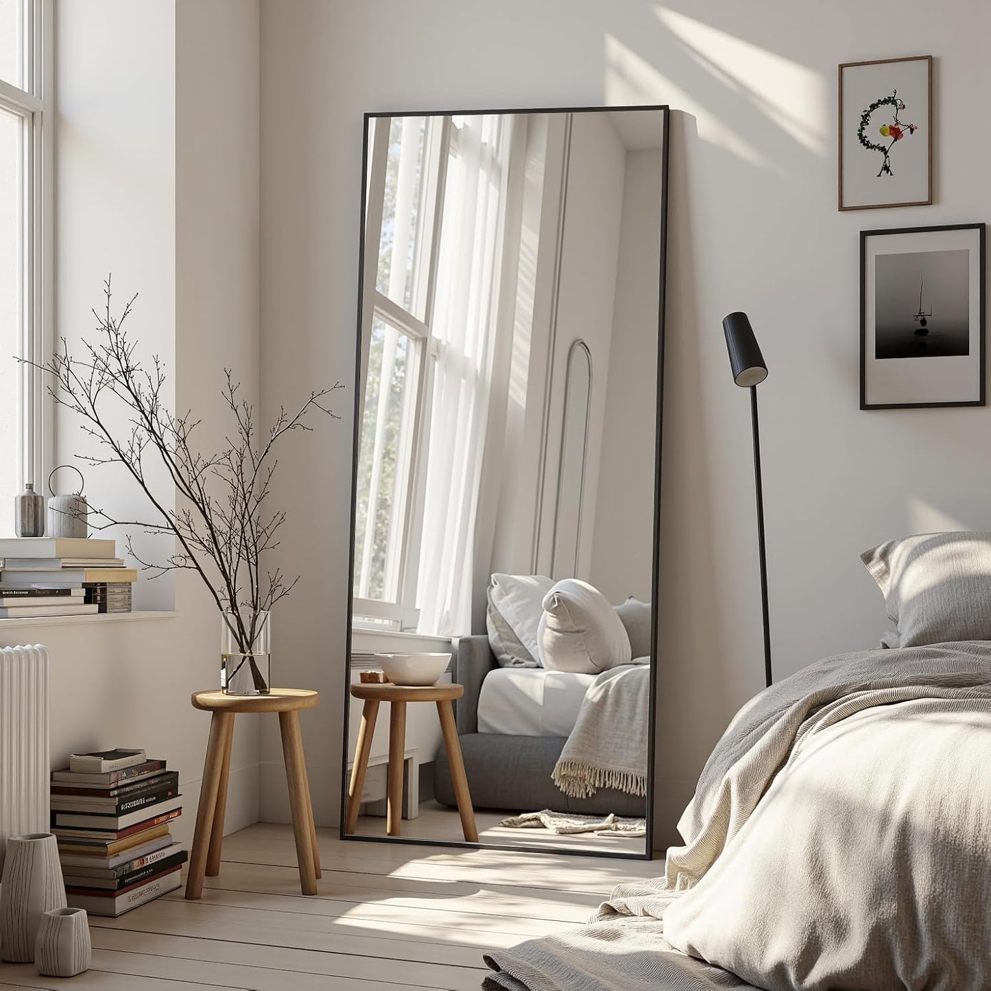 Full Length Mirror, 58x21 Oversized Freestanding Floor Mirror