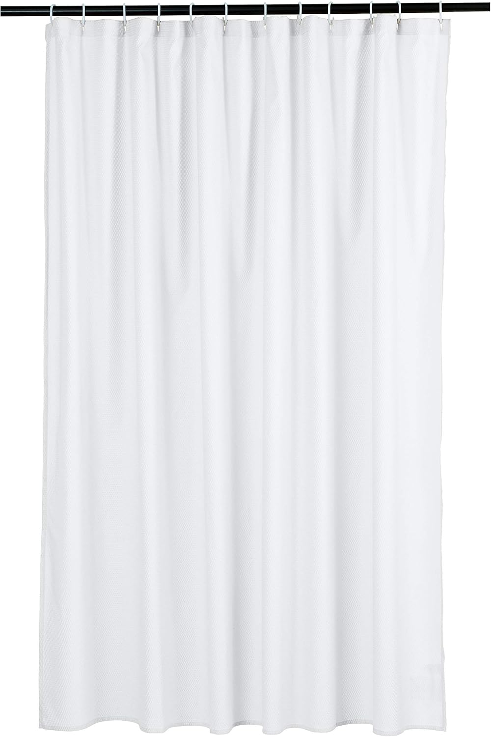 Soft & Easy-Care Microfiber Shower Curtain - White